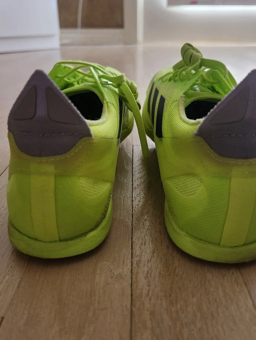 Adidas Adizero Mens Track Running Shoes Spikes Size 9.5 Lightstrike Pro Neon